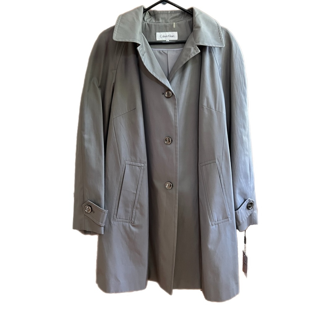 Calvin Klein Classic Gray Trench Coat